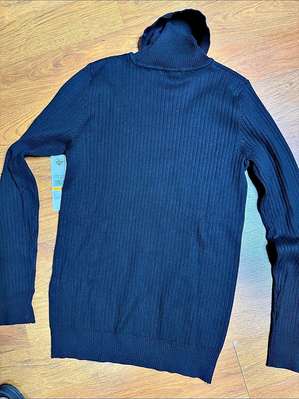 Chico'Small Ribbed Cowl Neck Sweater in Black Size Small NWT